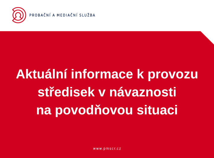 Aktuální informace k provozu středisek v návaznosti na povodňovou situaci